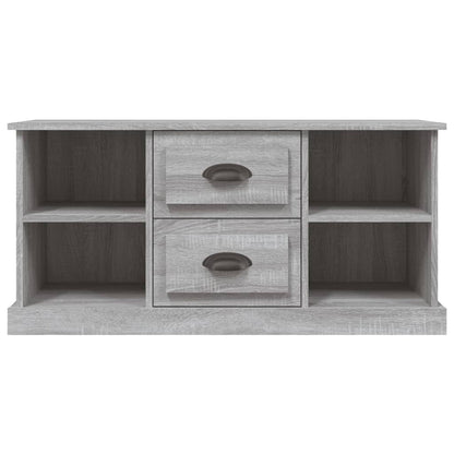 Tv-Meubel 99,5X35,5X48 Cm Bewerkt Hout Eikenkleur Grijs sonoma