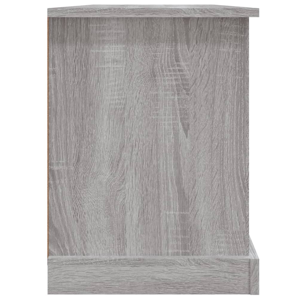 Tv-Meubel 99,5X35,5X48 Cm Bewerkt Hout Eikenkleur Grijs sonoma