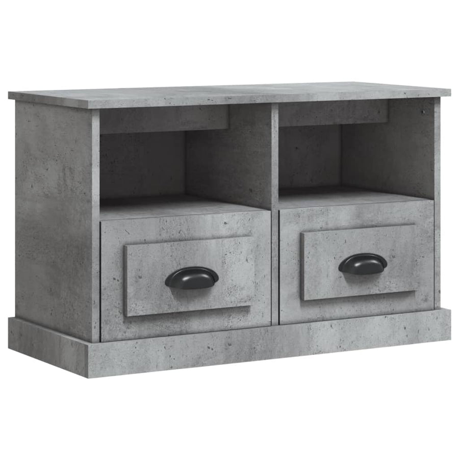 Tv-Meubel Bewerkt Hout Betongrijs