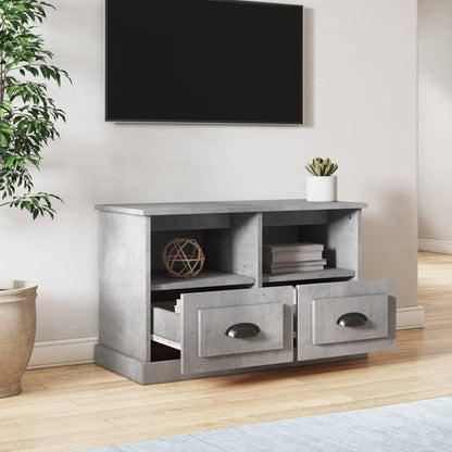 Tv-Meubel Bewerkt Hout Betongrijs