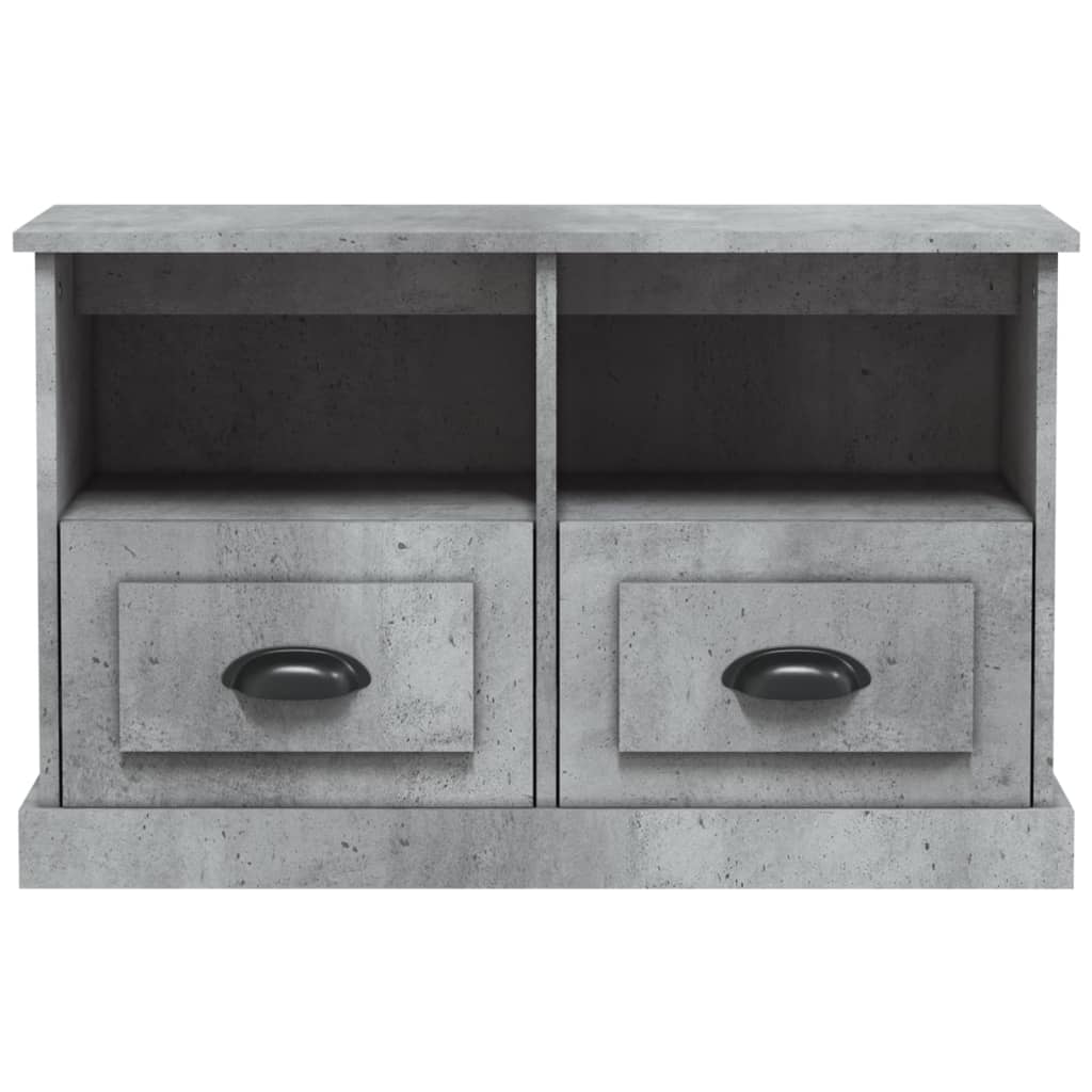 Tv-Meubel Bewerkt Hout Betongrijs