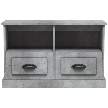 Tv-Meubel Bewerkt Hout Betongrijs