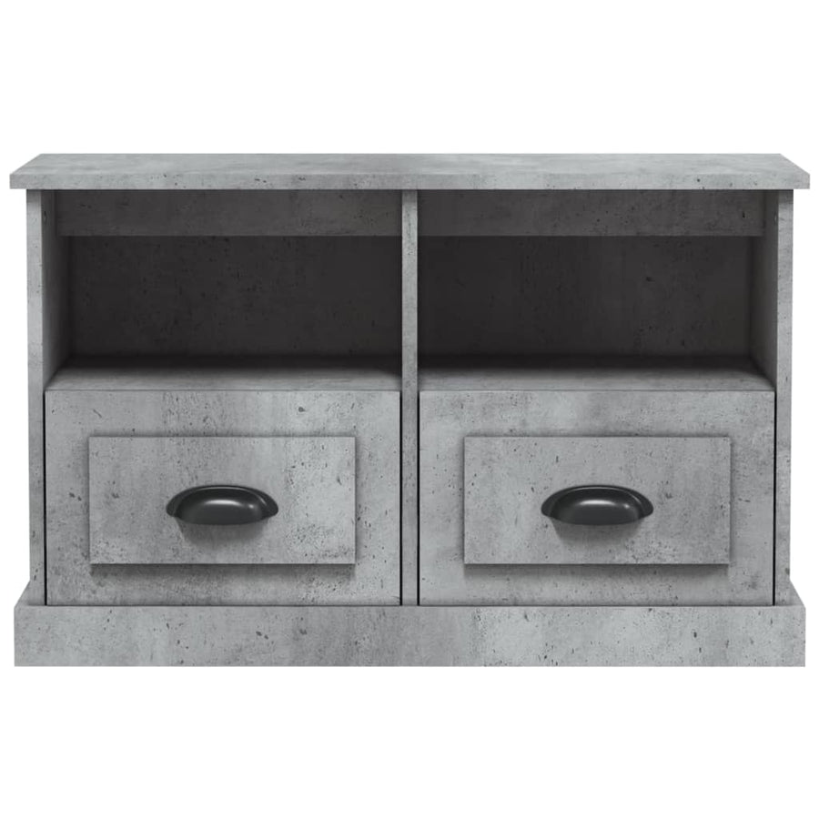 Tv-Meubel Bewerkt Hout Betongrijs