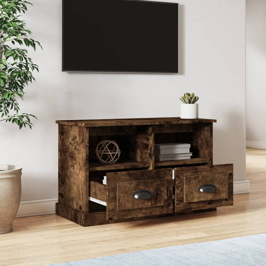 Tv-Meubel Bewerkt Hout Kleurig Gerookt eiken