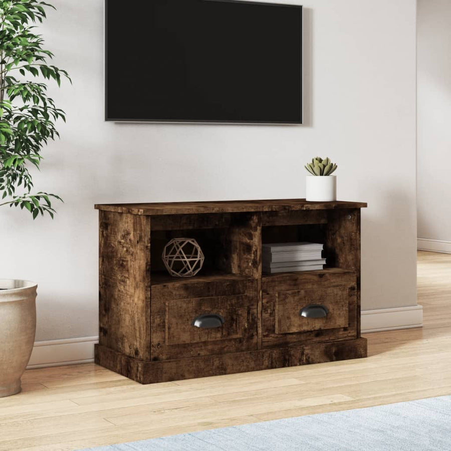 Tv-Meubel Bewerkt Hout Kleurig Gerookt eiken