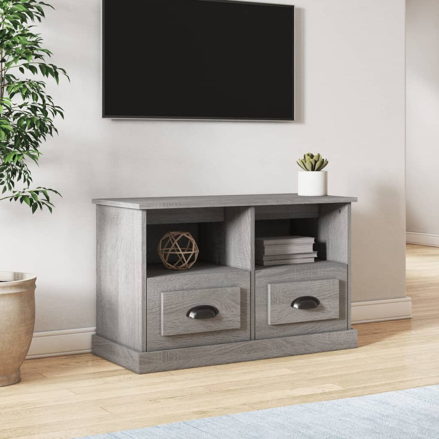 Tv-Meubel Bewerkt Hout Eikenkleurig Grijs sonoma