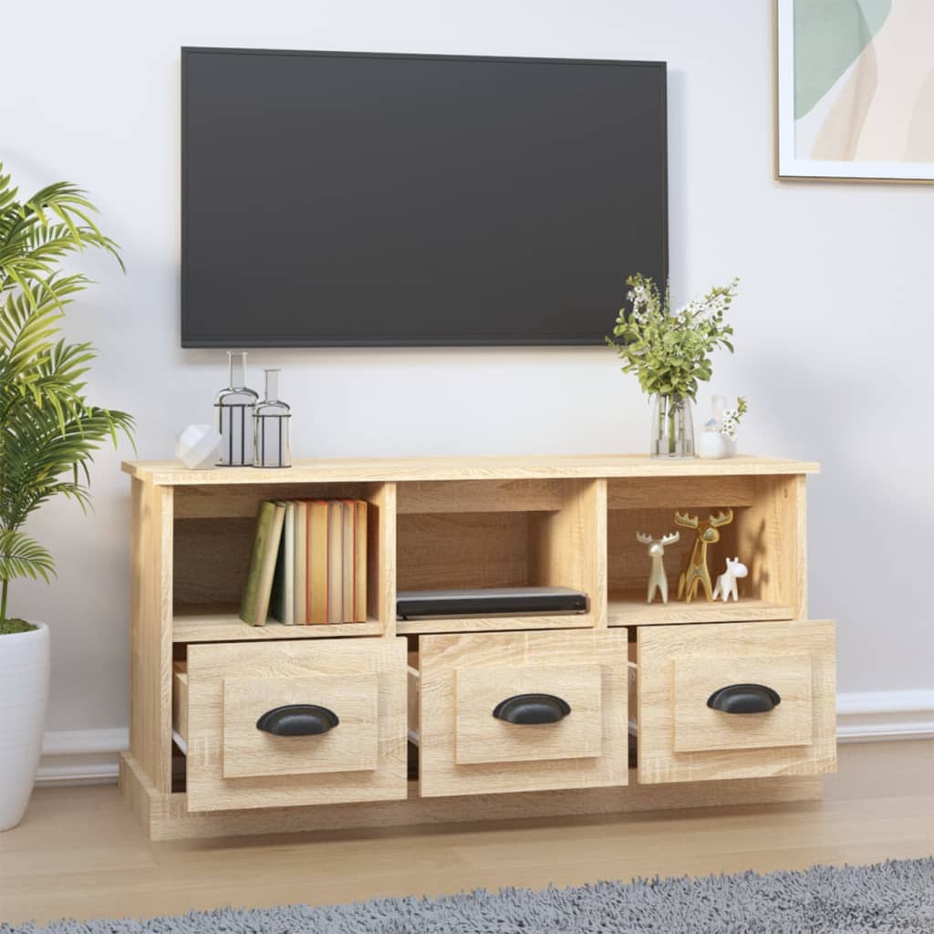 Tv-Meubel 00X35X50 Cm Bewerkt Hout Kleurig Sonoma eiken