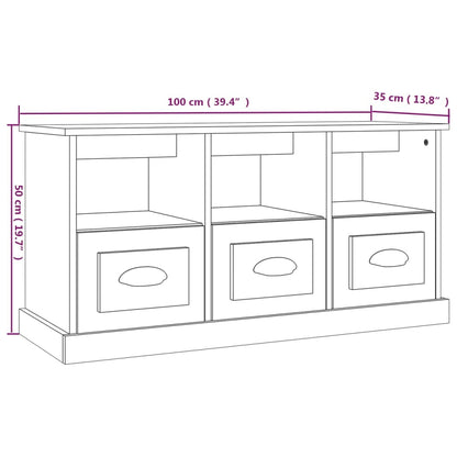 Tv-Meubel 00X35X50 Cm Bewerkt Hout Kleurig Sonoma eiken