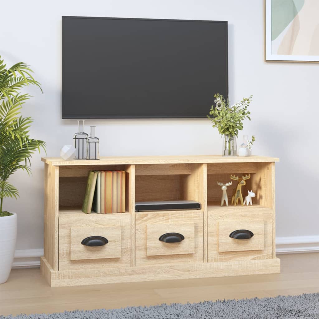 Tv-Meubel 00X35X50 Cm Bewerkt Hout Kleurig Sonoma eiken