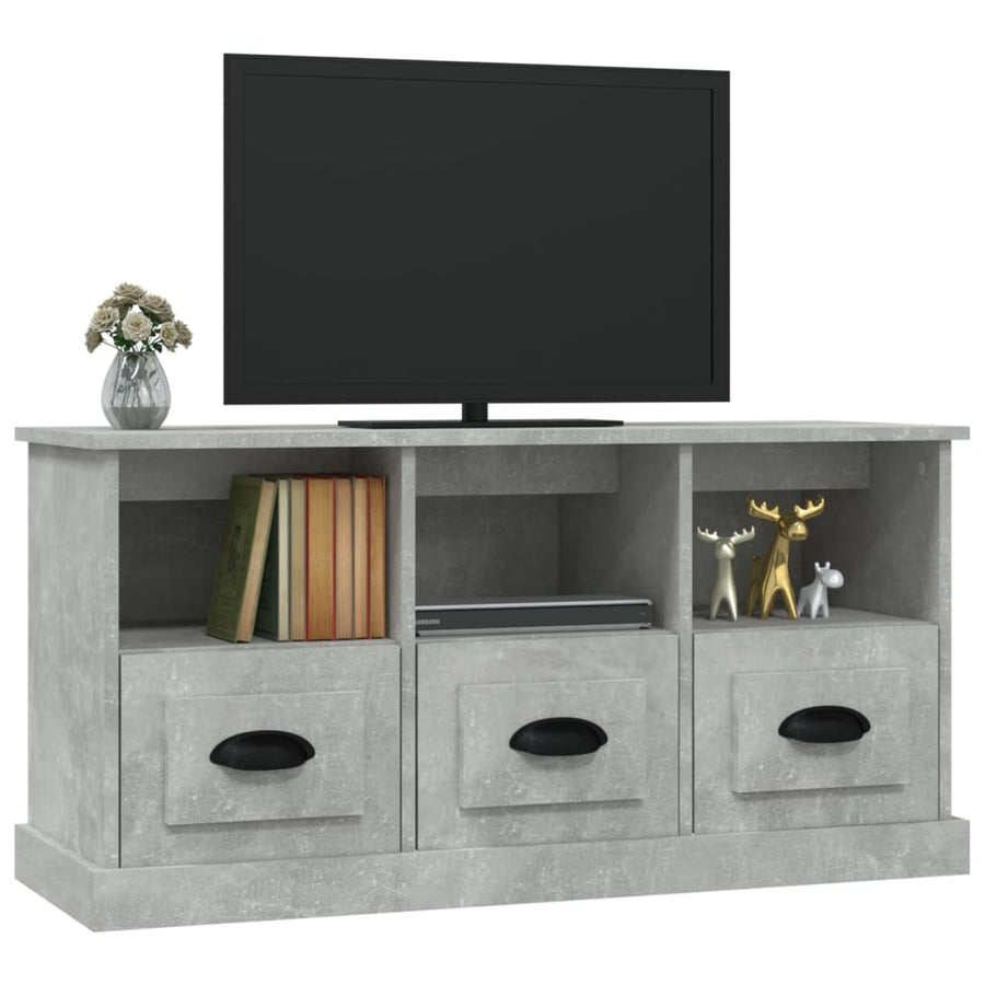 Tv-Meubel 00X35X50 Cm Bewerkt Hout Betongrijs