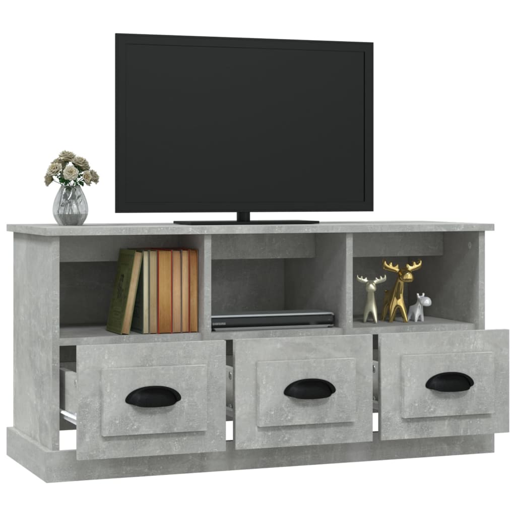 Tv-Meubel 00X35X50 Cm Bewerkt Hout Betongrijs