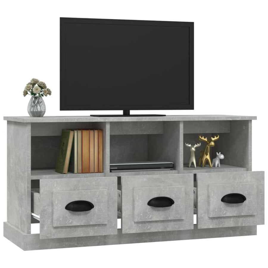 Tv-Meubel 00X35X50 Cm Bewerkt Hout Betongrijs