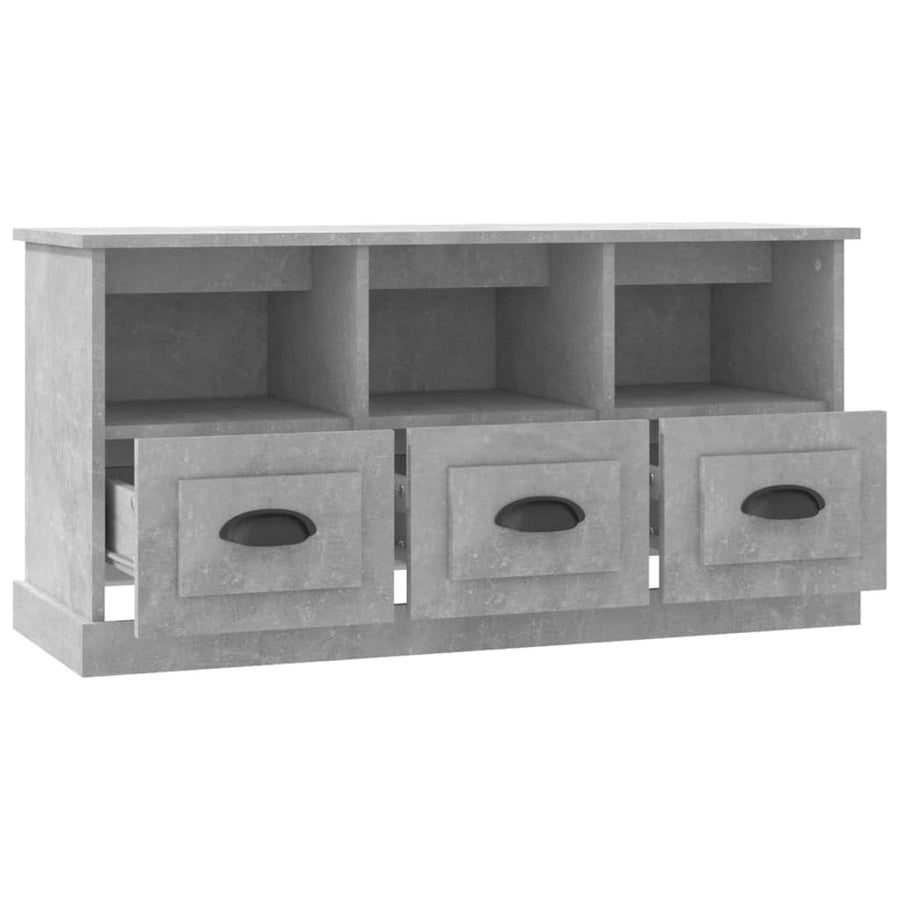 Tv-Meubel 00X35X50 Cm Bewerkt Hout Betongrijs