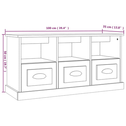 Tv-Meubel 00X35X50 Cm Bewerkt Hout Betongrijs