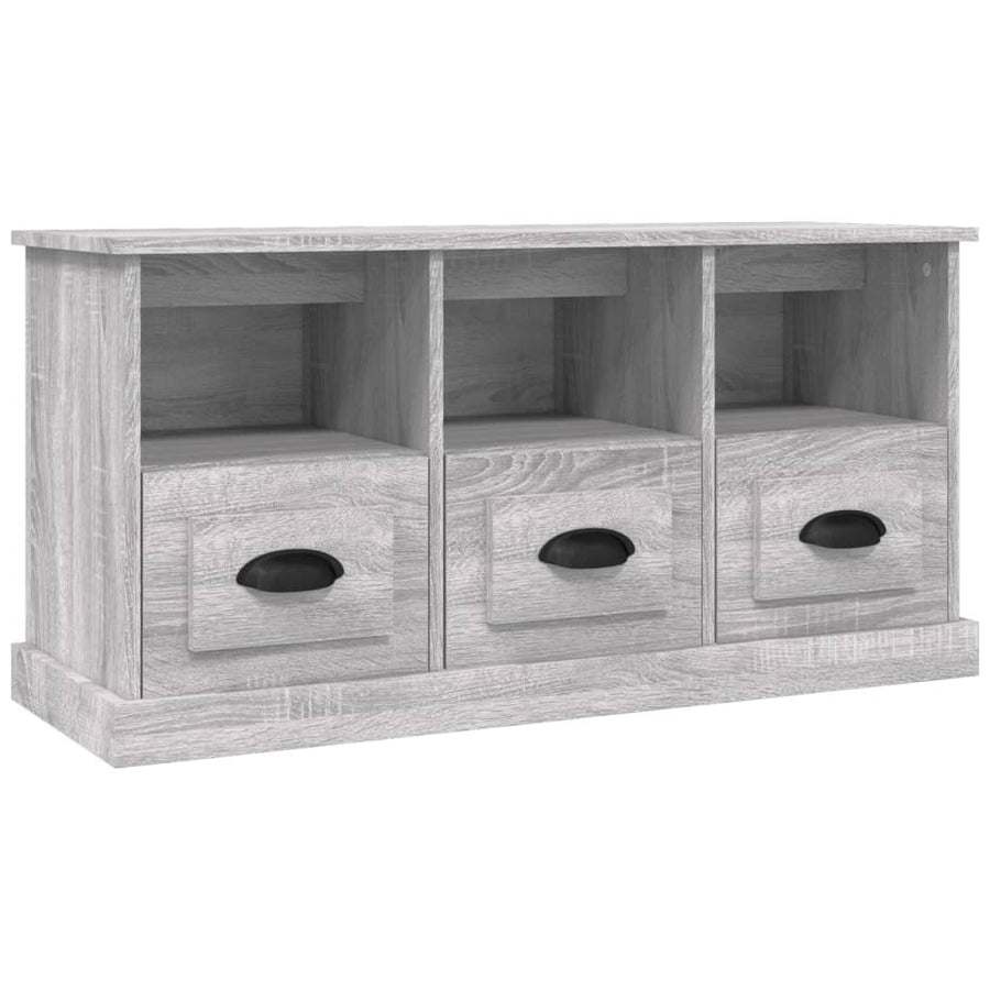 Tv-Meubel 00X35X50 Cm Bewerkt Hout Eikenkleurig Grijs sonoma