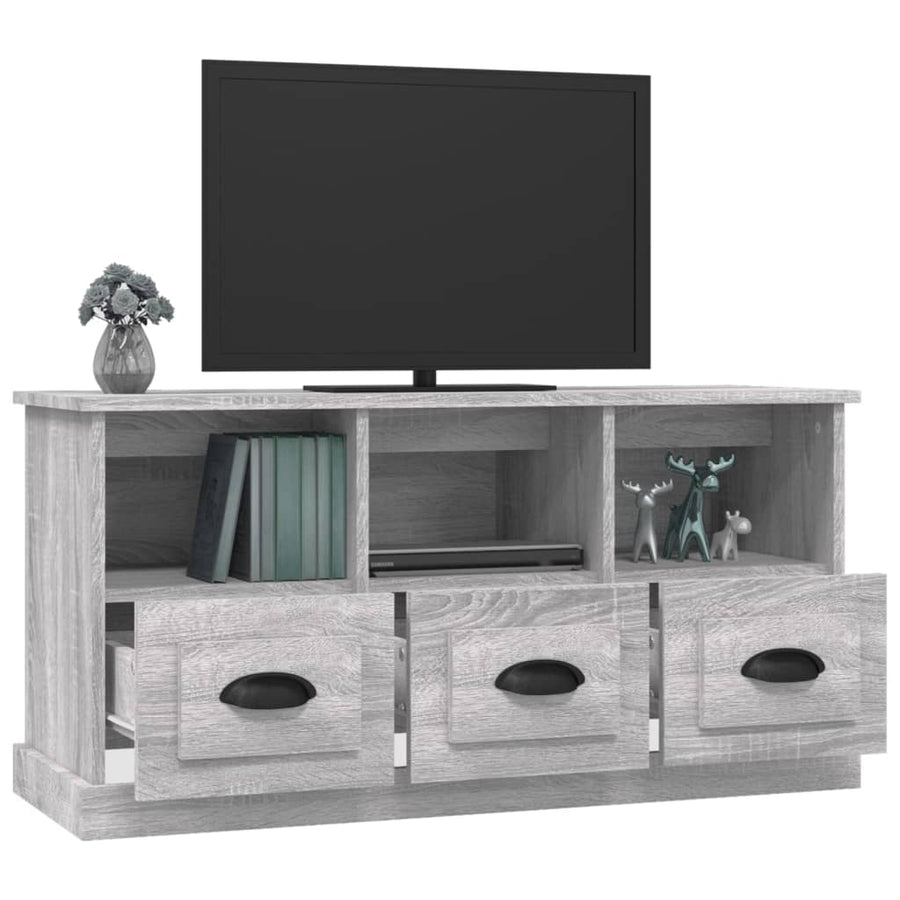 Tv-Meubel 00X35X50 Cm Bewerkt Hout Eikenkleurig Grijs sonoma