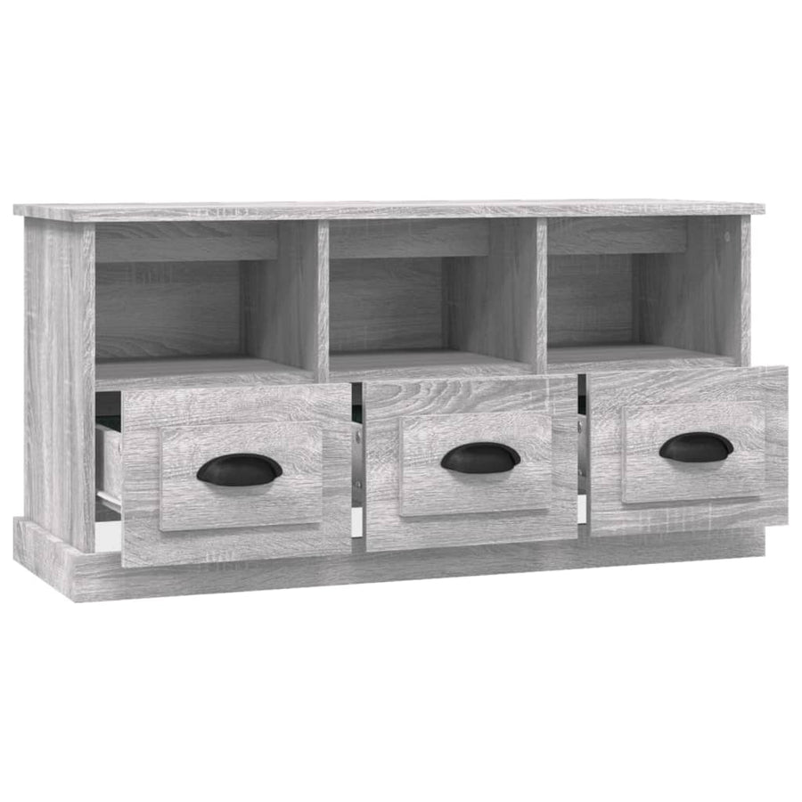 Tv-Meubel 00X35X50 Cm Bewerkt Hout Eikenkleurig Grijs sonoma
