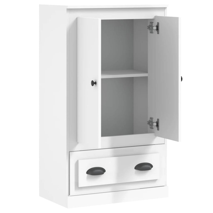 Hoge Kast 60X35,5X103,5 Cm Bewerkt Hout Wit