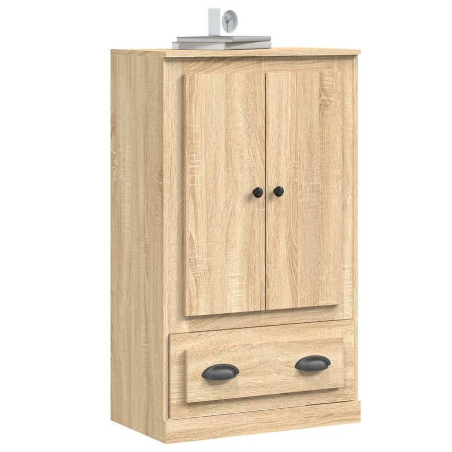 Hoge Kast 60X35,5X103,5 Cm Bewerkt Hout Kleurig Sonoma eiken