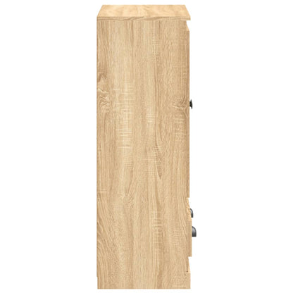 Hoge Kast 60X35,5X103,5 Cm Bewerkt Hout Kleurig Sonoma eiken