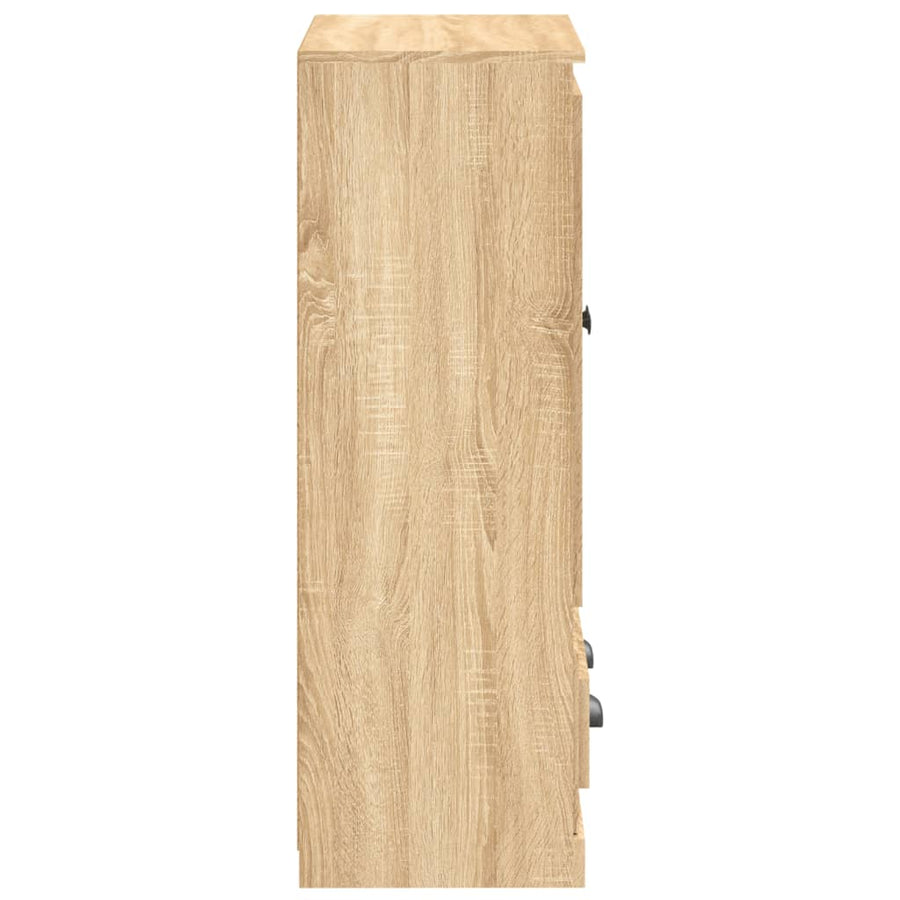 Hoge Kast 60X35,5X103,5 Cm Bewerkt Hout Kleurig Sonoma eiken