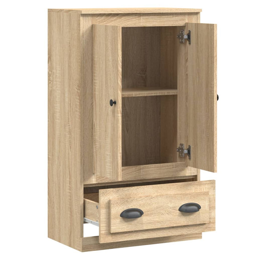 Hoge Kast 60X35,5X103,5 Cm Bewerkt Hout Kleurig Sonoma eiken