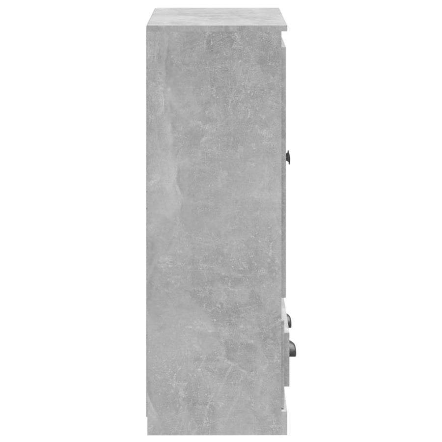 Hoge Kast 60X35,5X103,5 Cm Bewerkt Hout Betongrijs