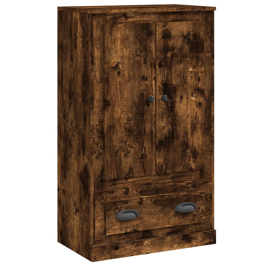 Hoge Kast 60X35,5X103,5 Cm Bewerkt Hout Kleurig Gerookt eiken