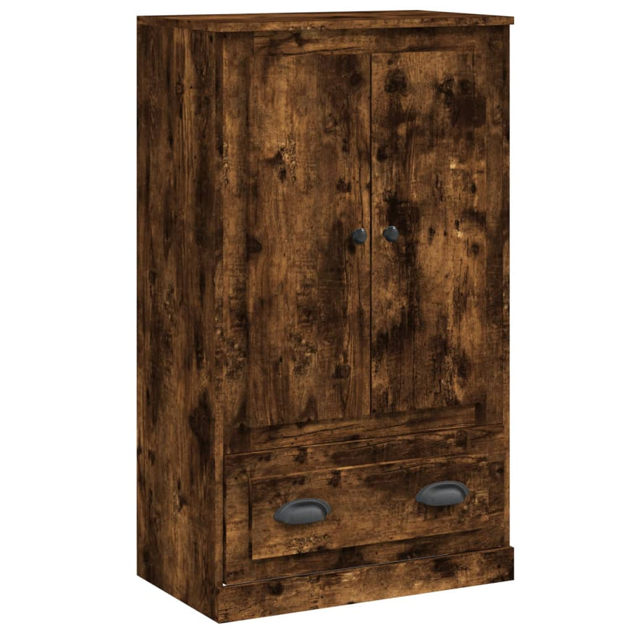 Hoge Kast 60X35,5X103,5 Cm Bewerkt Hout Kleurig Gerookt eiken