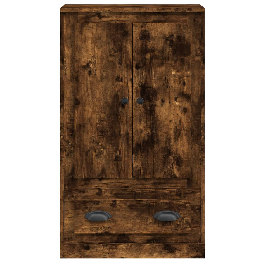 Hoge Kast 60X35,5X103,5 Cm Bewerkt Hout Kleurig Gerookt eiken