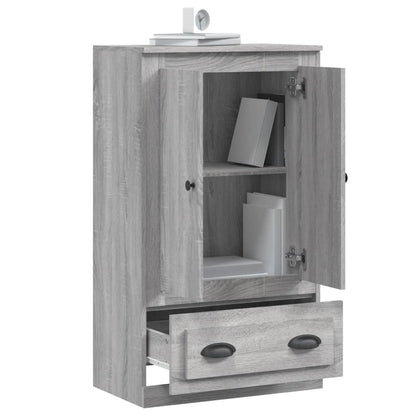 Hoge Kast 60X35,5X103,5 Cm Bewerkt Hout Eikenkleur Grijs sonoma
