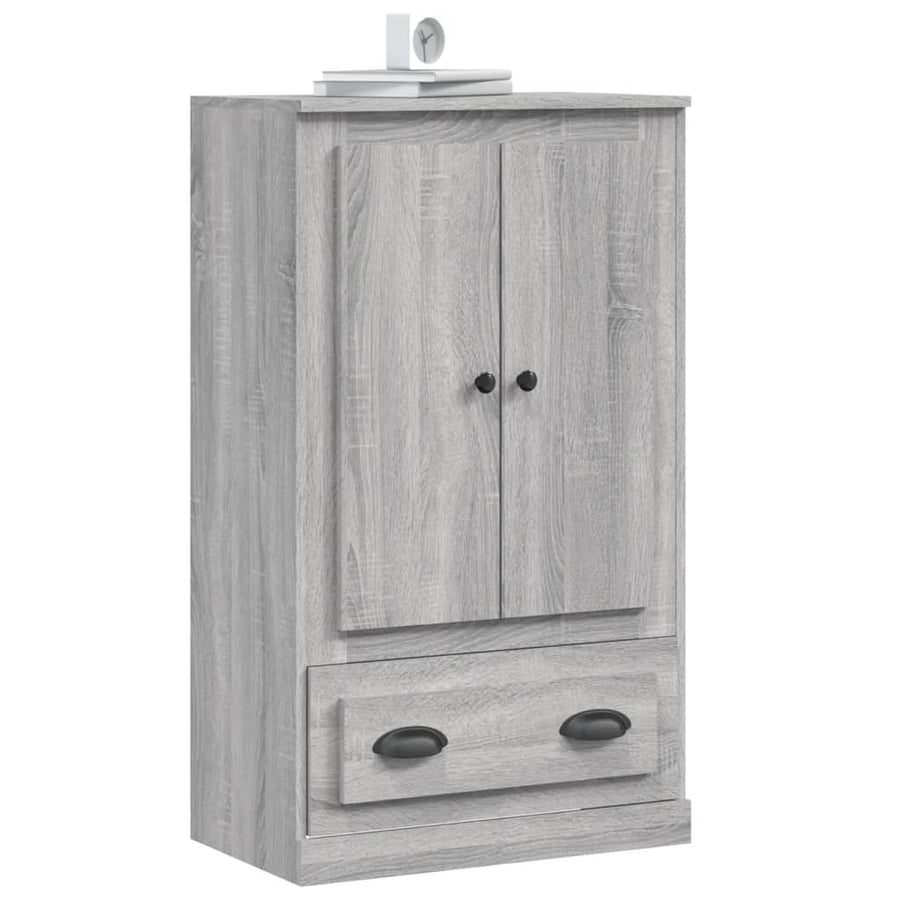 Hoge Kast 60X35,5X103,5 Cm Bewerkt Hout Eikenkleur Grijs sonoma
