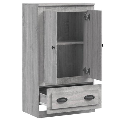 Hoge Kast 60X35,5X103,5 Cm Bewerkt Hout Eikenkleur Grijs sonoma
