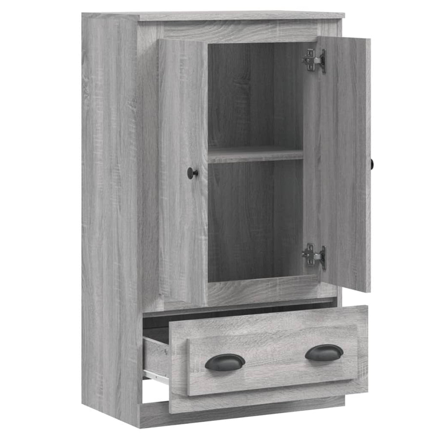Hoge Kast 60X35,5X103,5 Cm Bewerkt Hout Eikenkleur Grijs sonoma