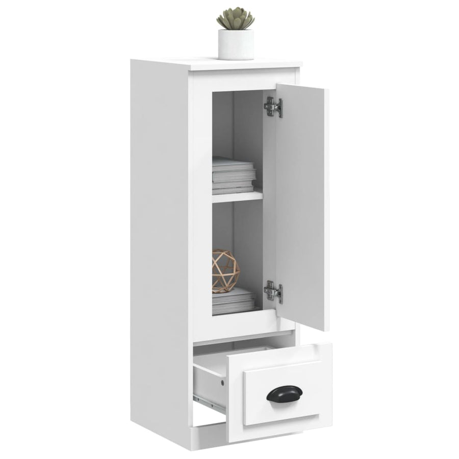Hoge Kast 36,35,5X103,5 Cm Bewerkt Hout Wit