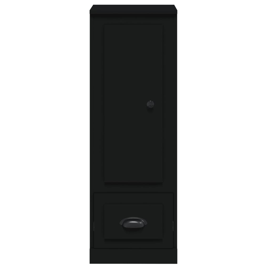 Hoge Kast 36X35,5X103,5 Cm Bewerkt Hout Zwart