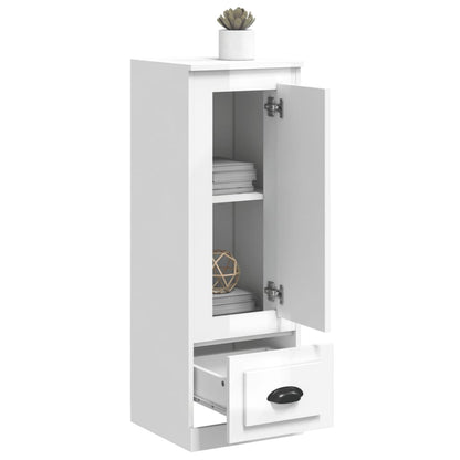 Hoge Kast 36X35,5X103,5 Cm Bewerkt Hout Hoogglans Wit