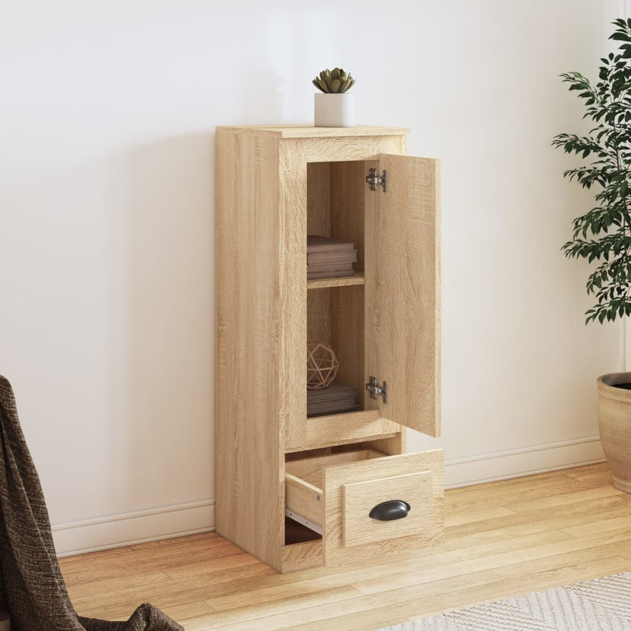 Hoge Kast 36X35,5X103,5 Cm Bewerkt Hout Sonoma Eikenkleurig