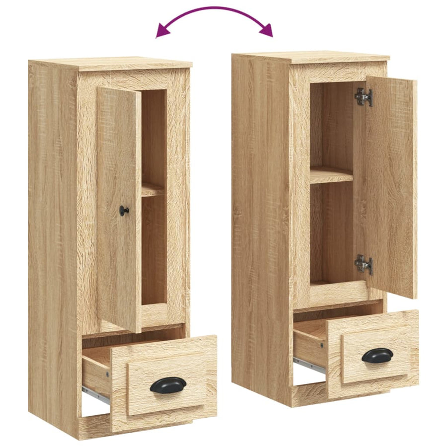 Hoge Kast 36X35,5X103,5 Cm Bewerkt Hout Sonoma Eikenkleurig