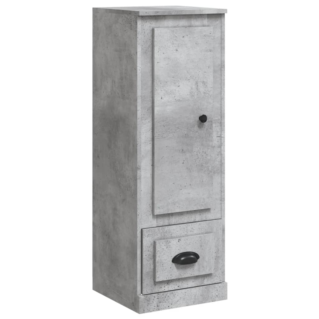 Hoge Kast 36X35,5X03,5 Cm Bewerkt Hout Betongrijs