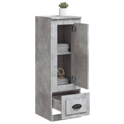 Hoge Kast 36X35,5X03,5 Cm Bewerkt Hout Betongrijs