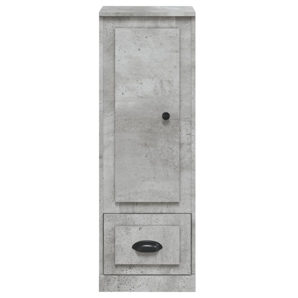 Hoge Kast 36X35,5X03,5 Cm Bewerkt Hout Betongrijs