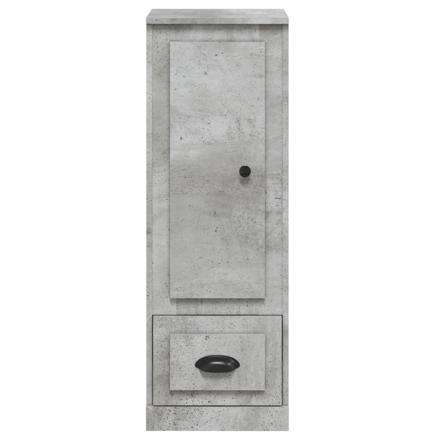Hoge Kast 36X35,5X03,5 Cm Bewerkt Hout Betongrijs