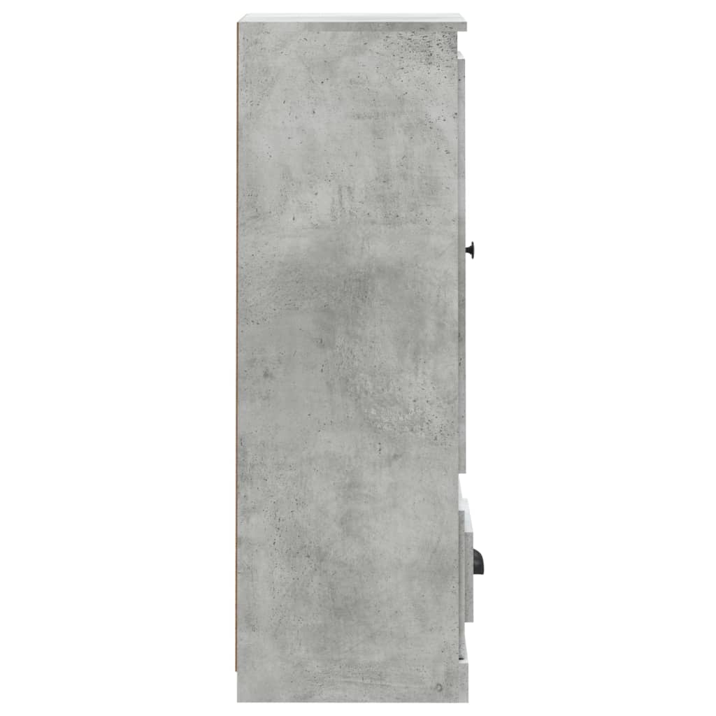 Hoge Kast 36X35,5X03,5 Cm Bewerkt Hout Betongrijs