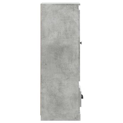Hoge Kast 36X35,5X03,5 Cm Bewerkt Hout Betongrijs