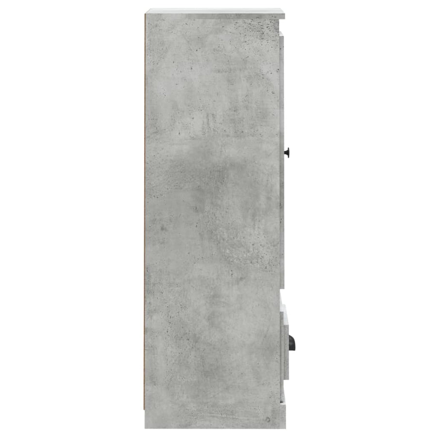 Hoge Kast 36X35,5X03,5 Cm Bewerkt Hout Betongrijs