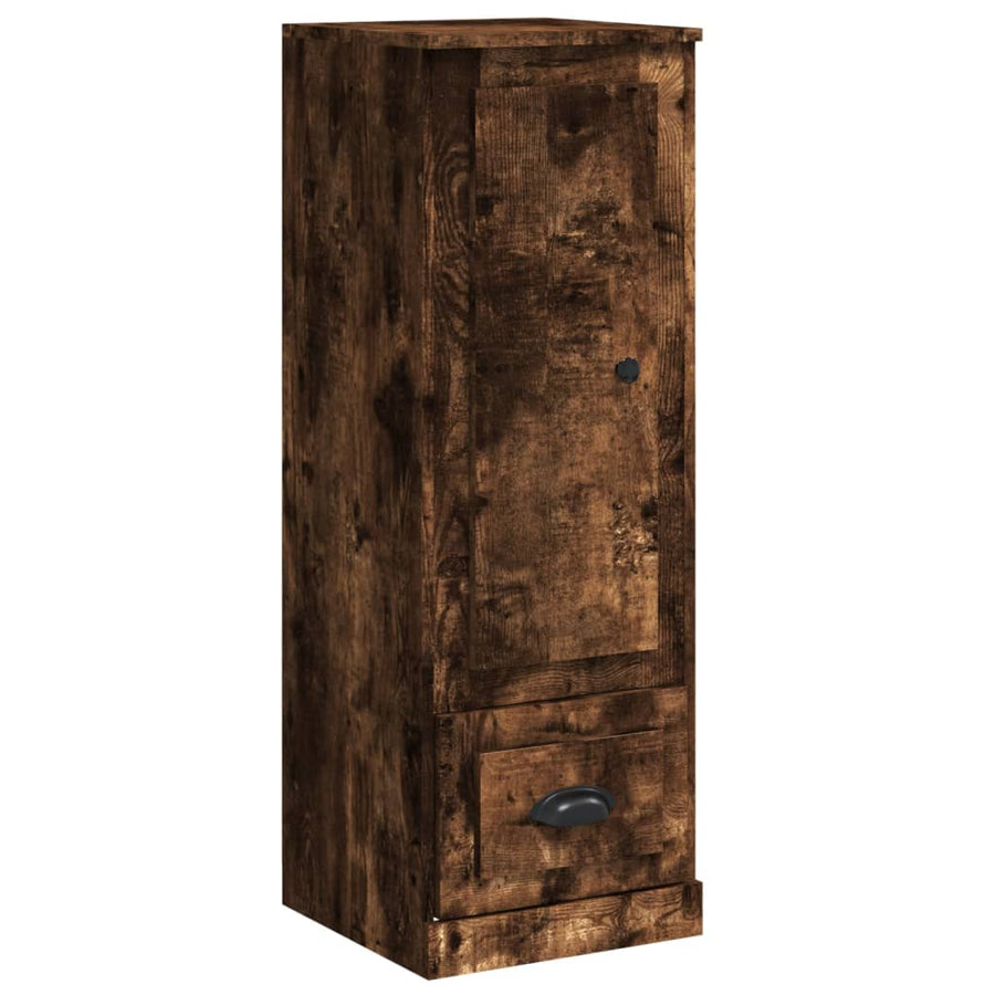 Hoge Kast 36X35,5X103,5 Cm Bewerkt Hout Gerookt Eikenkleurig