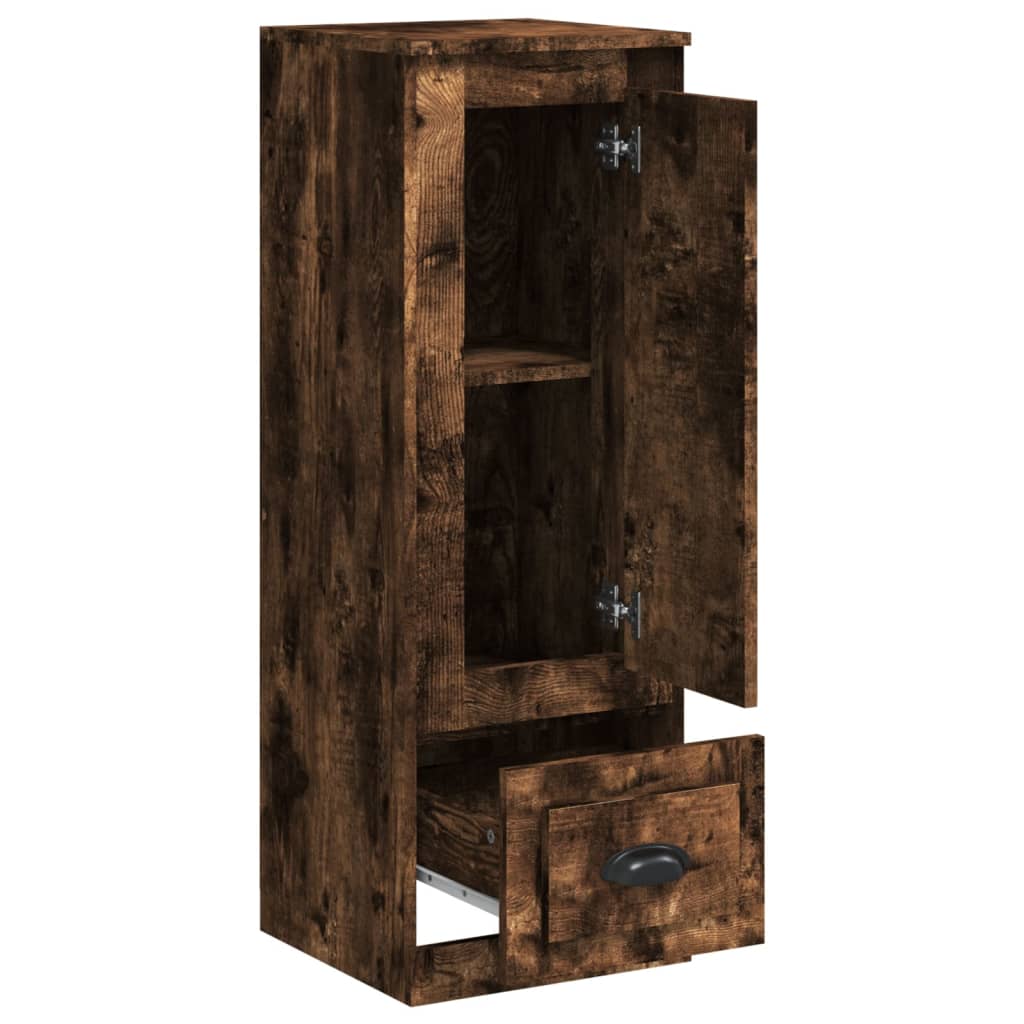 Hoge Kast 36X35,5X103,5 Cm Bewerkt Hout Gerookt Eikenkleurig