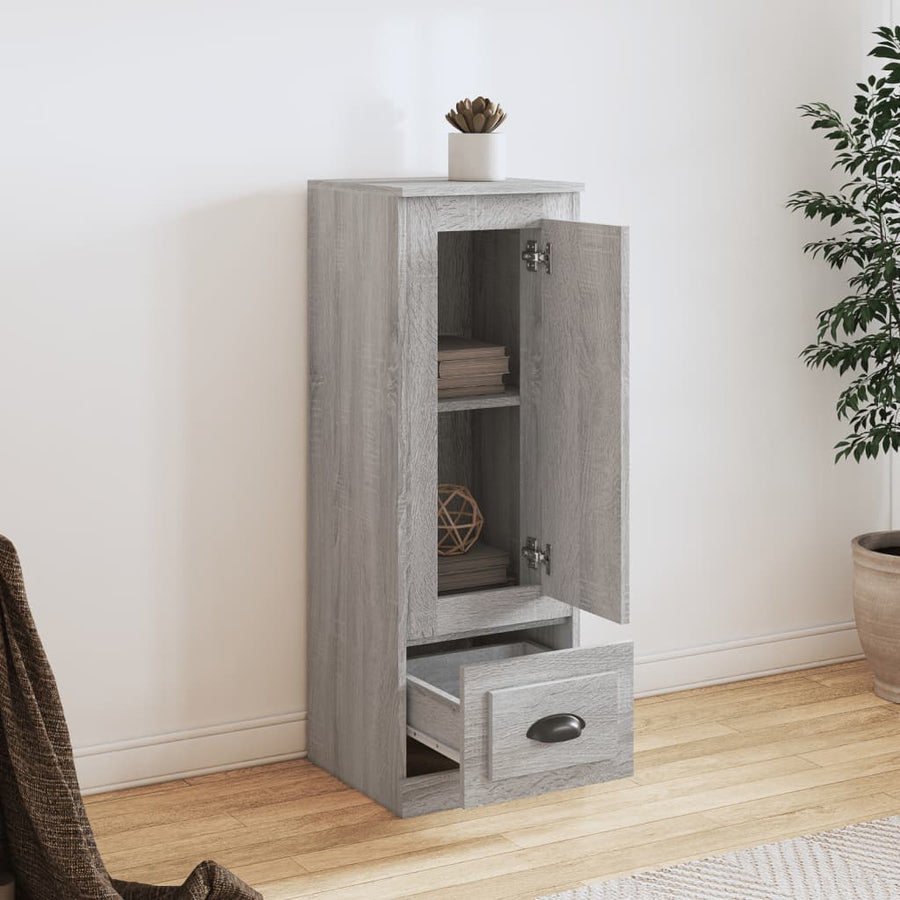 Hoge Kast 36X35,5X103,5 Cm Bewerkt Hout Grijs Sonoma Eikenkleur