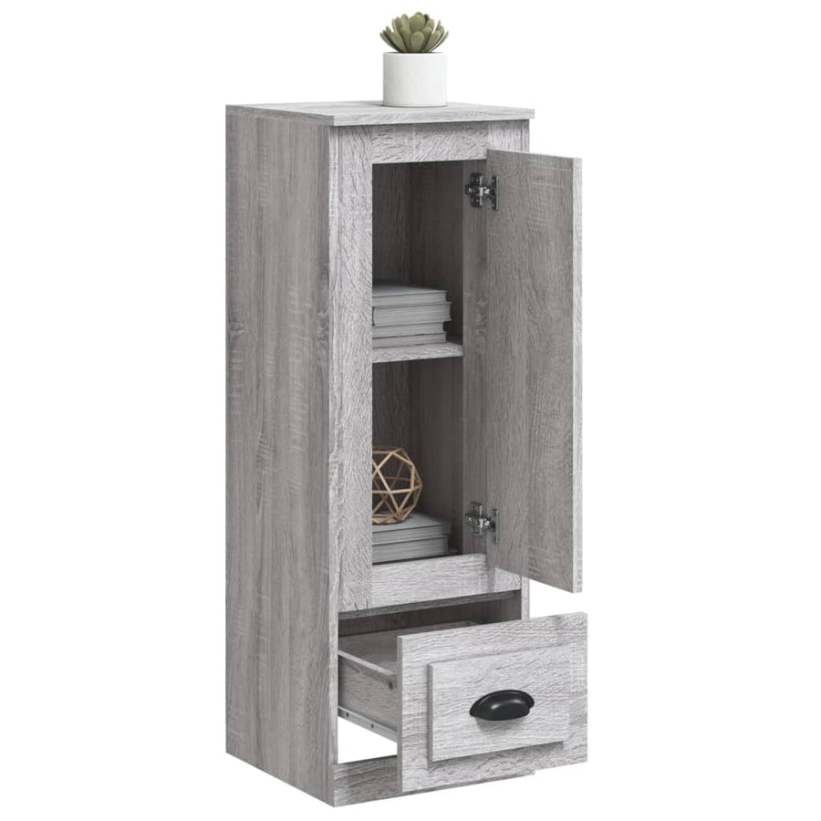 Hoge Kast 36X35,5X103,5 Cm Bewerkt Hout Grijs Sonoma Eikenkleur